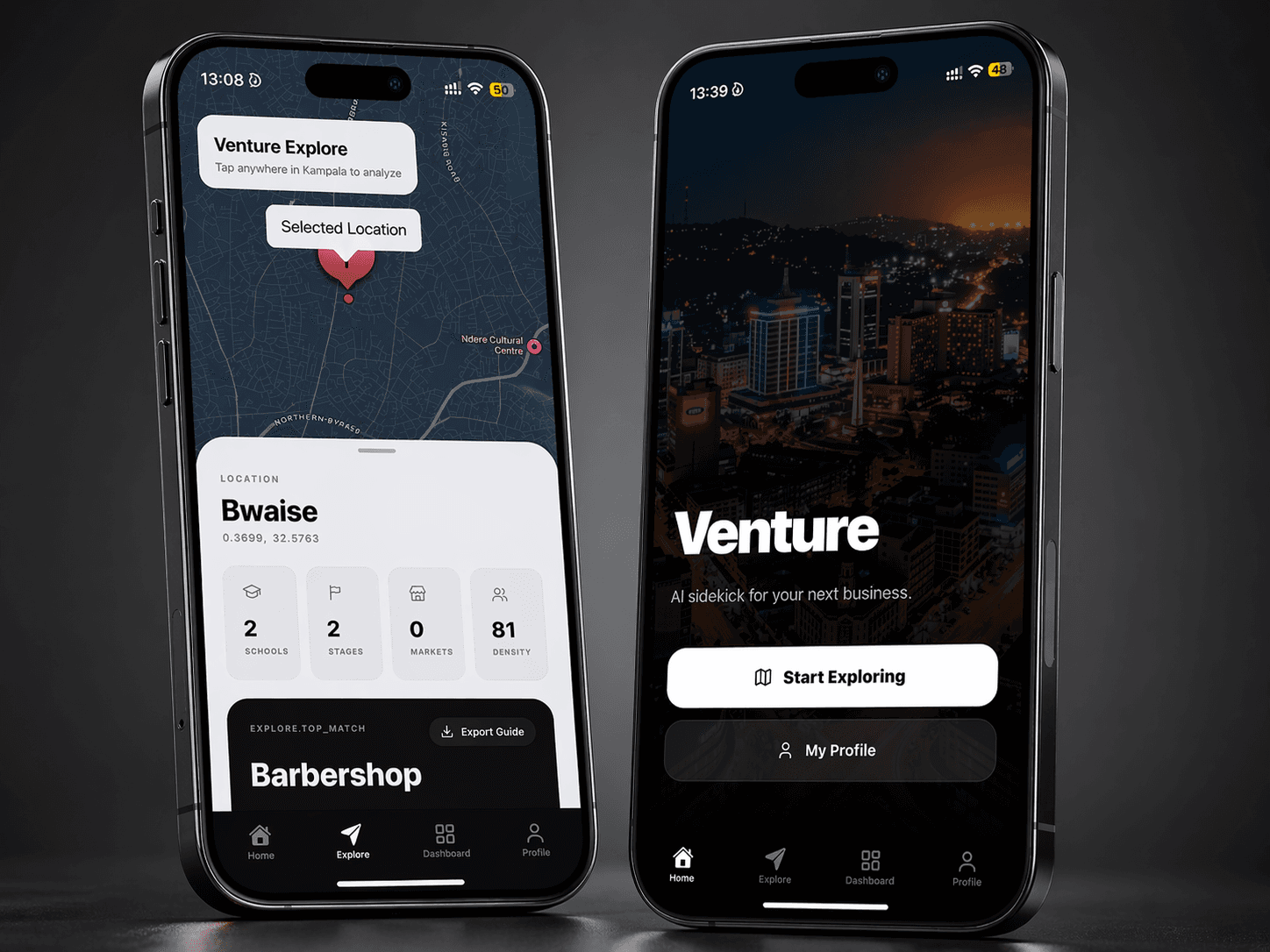 Venture mobile app preview